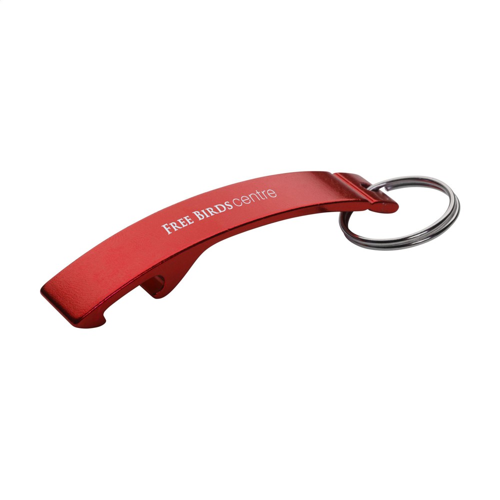 Alu Opener sleutelhanger - rood (± PMS 207)